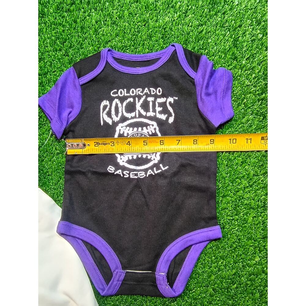 Colorado Rockies "Newest Fan" Baby Bodysuit Set 6-9 M NWT - Picture 7 of 7